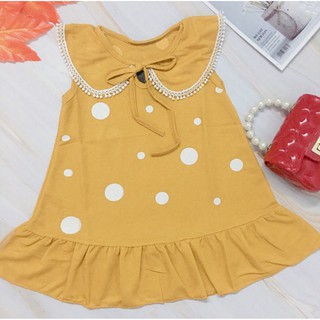 Váy thun cotton đũi cho bé gái từ 6kg - 16kg