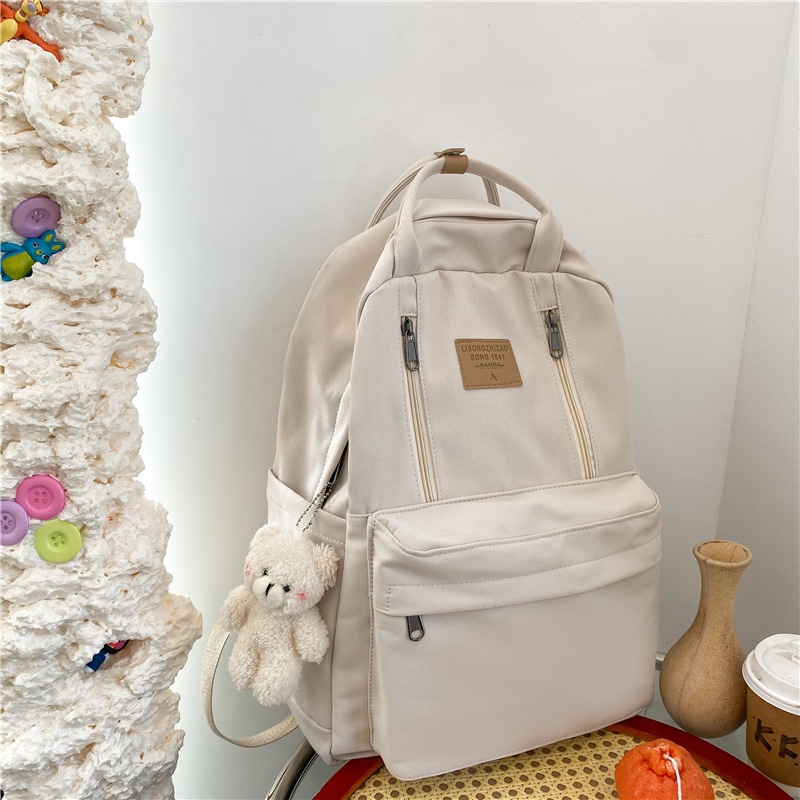 Ba Lô Đi Học Màu Trơn Thời Trang jp5