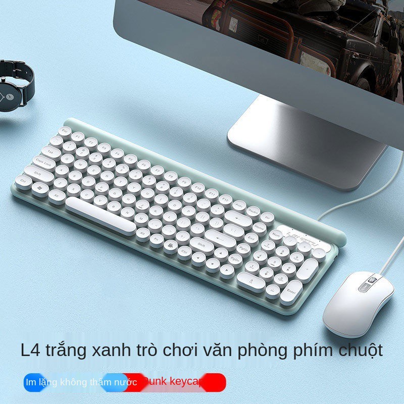 Bộ bàn phím và chuột Langtu máy tính xách tay chơi game bên ngoài cô gái dễ thương văn phòng đặc biệt gõ tĩnh | BigBuy360 - bigbuy360.vn