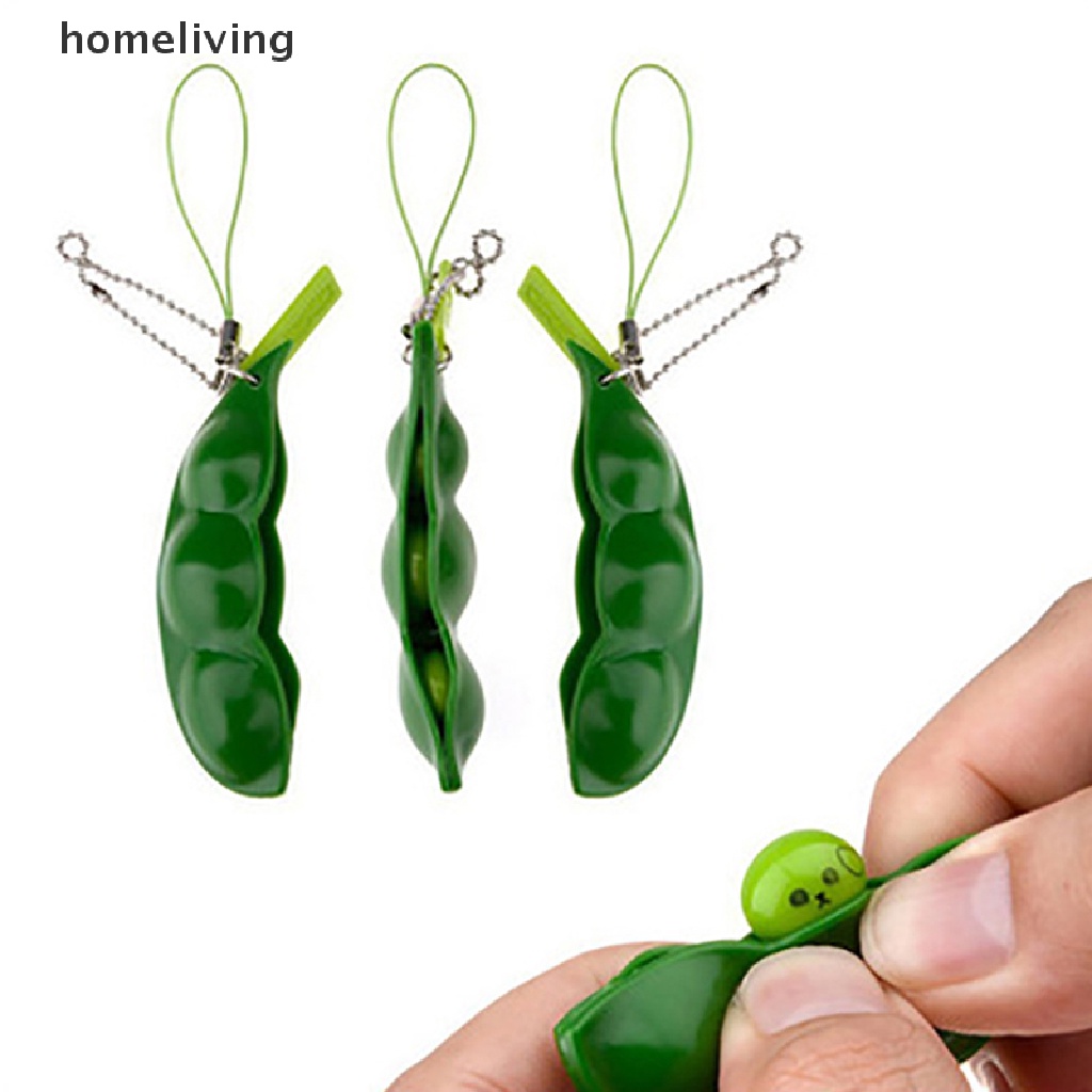 1 Móc Khóa Hạt Đậu Edamame Bóp Để Giảm Căng Thẳng