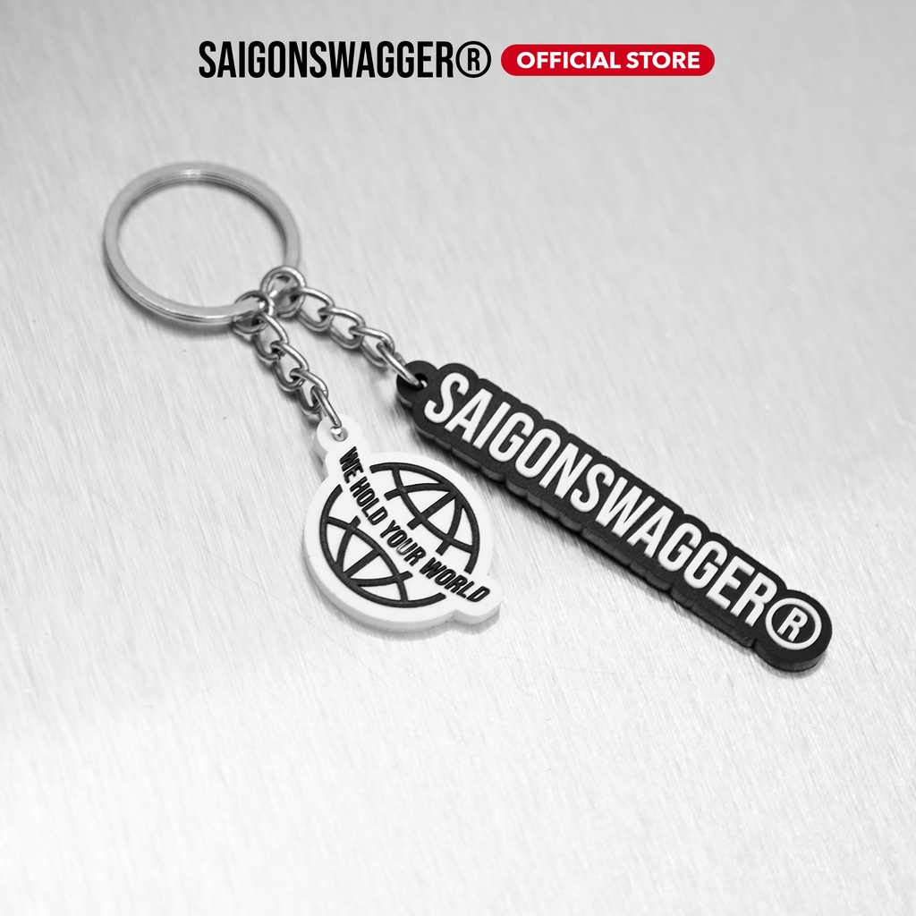 Móc Khóa Cao Su Bộ Đôi We Hold Your World SAIGON SWAGGER Keyring
