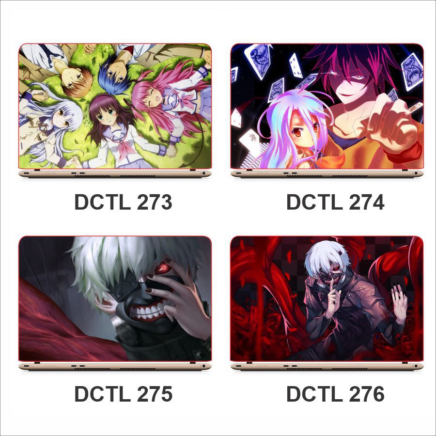 Miếng decal dán mặt lưng laptop Anime - có in theo yêu cầu - Mã DCLT 273 - 300