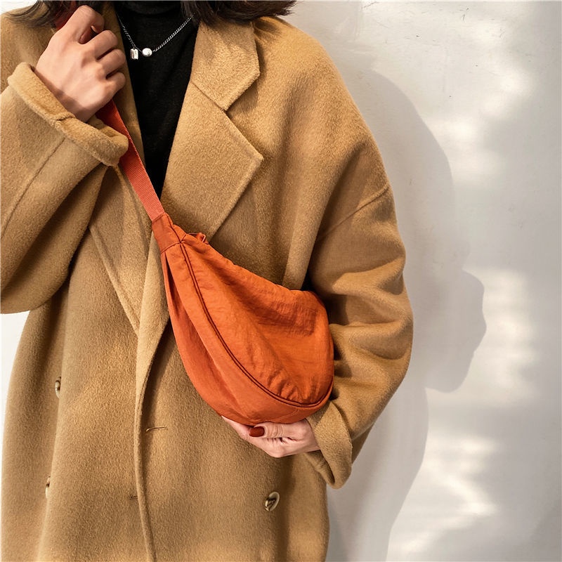 Túi Đeo Chéo Vai Bằng Vải Nylon Nhỏ Dễ Phối Đồ Có 8 Kiểu Cho Nữ Sinh