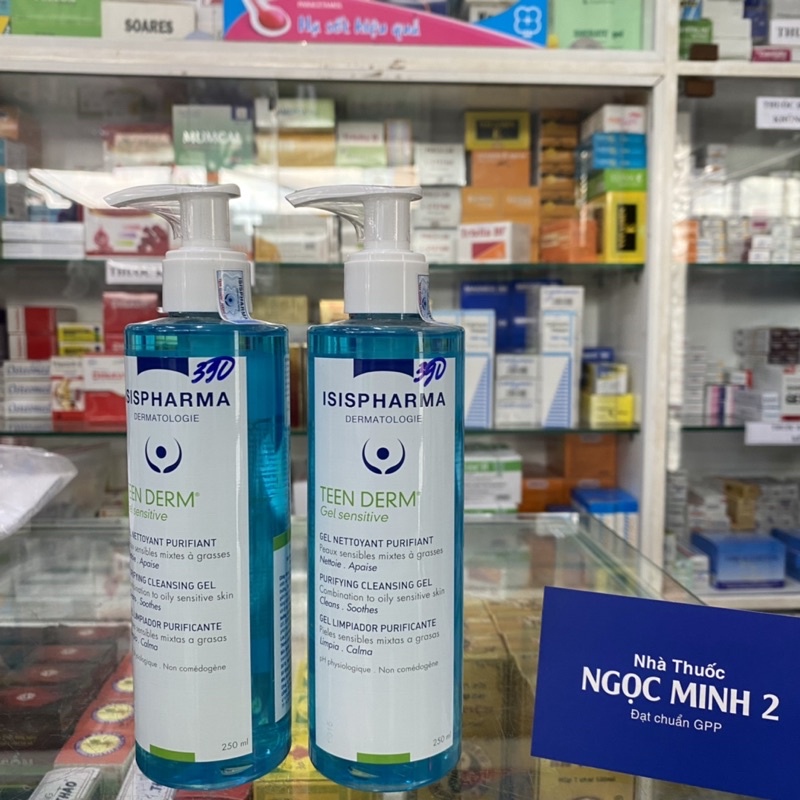 ✅ [Chính Hãng] Gel rửa mặt da nhạy cảm giảm nhờn-ngừa mụn ISIS Pharma Teen Derm Gel Sensitive 250ml