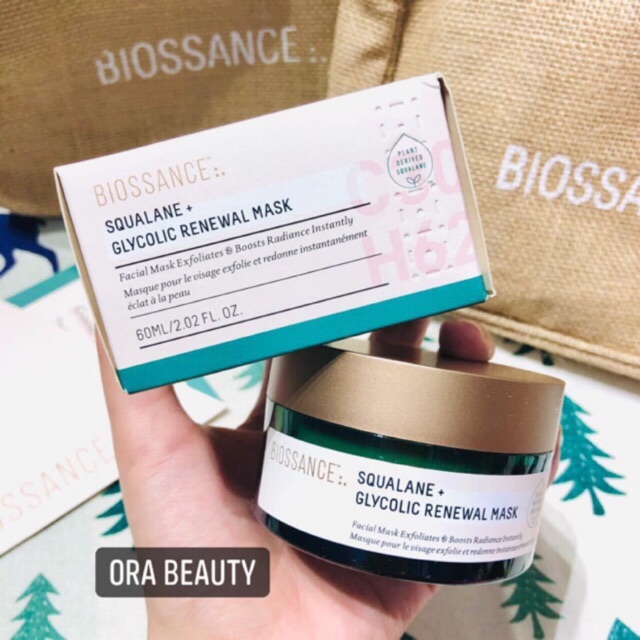 MẶT NẠ TẨY DA CHẾT BIOSSANCE SQUALANE + GLYCOLIC RENEWAL FACIAL