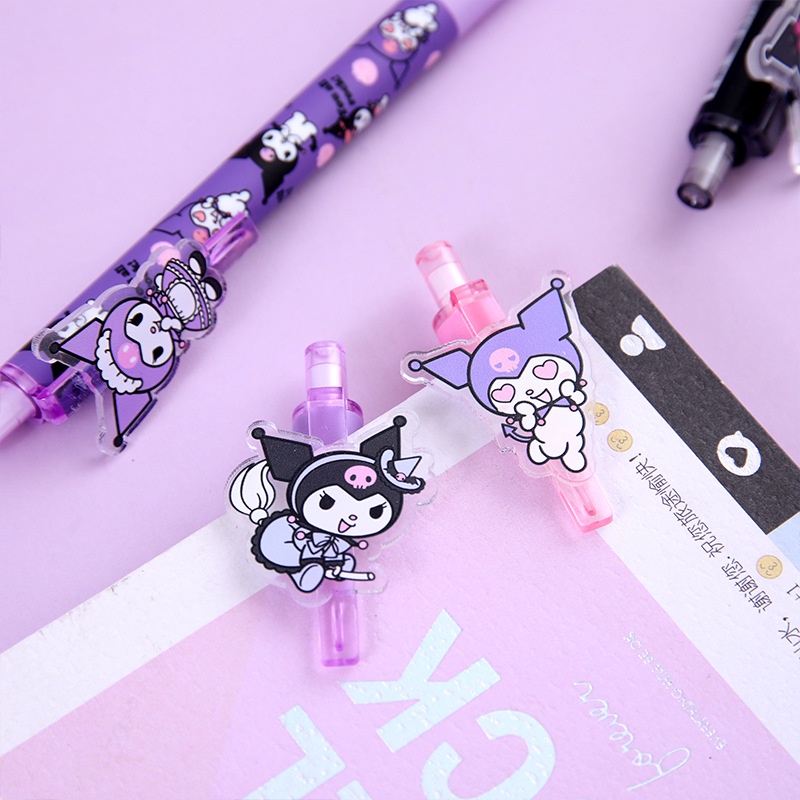 Bút Mực Gel Họa Tiết Hoạt Hình Kuromi Dễ Thương Cho Học Sinh
