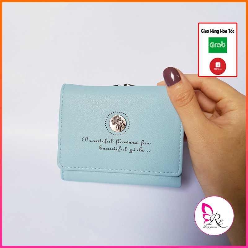 VÍ NỮ HỌA TIẾT CẦM TAY DÁNG MINI NHỎ GỌN THỜI TRANG HÀN QUỐC VN08 | BigBuy360 - bigbuy360.vn