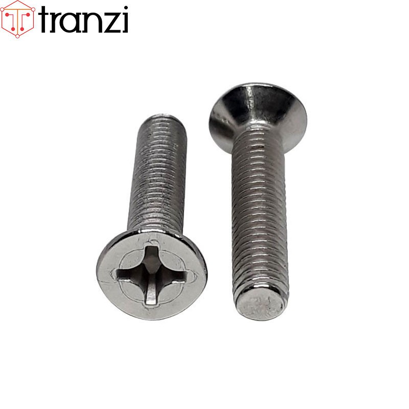 Vít bake đầu bằng thân bu lông inox 304 M6x30 - túi 10 cái