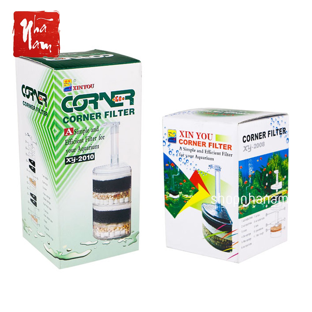 Lọc vi sinh bể cá dành cho thác nước tặng cây cảnh và cá nhiều màu