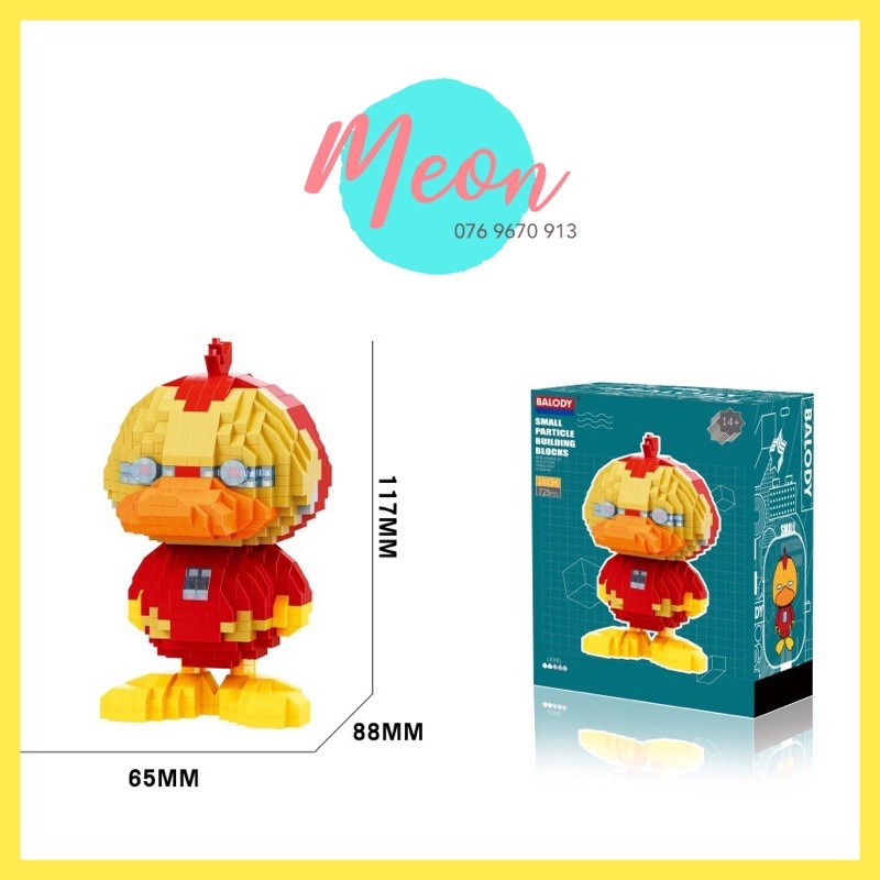 Xếp hình lego vịt Kool Duck Avenger - Miniblock vịt Duck Avenger Size L