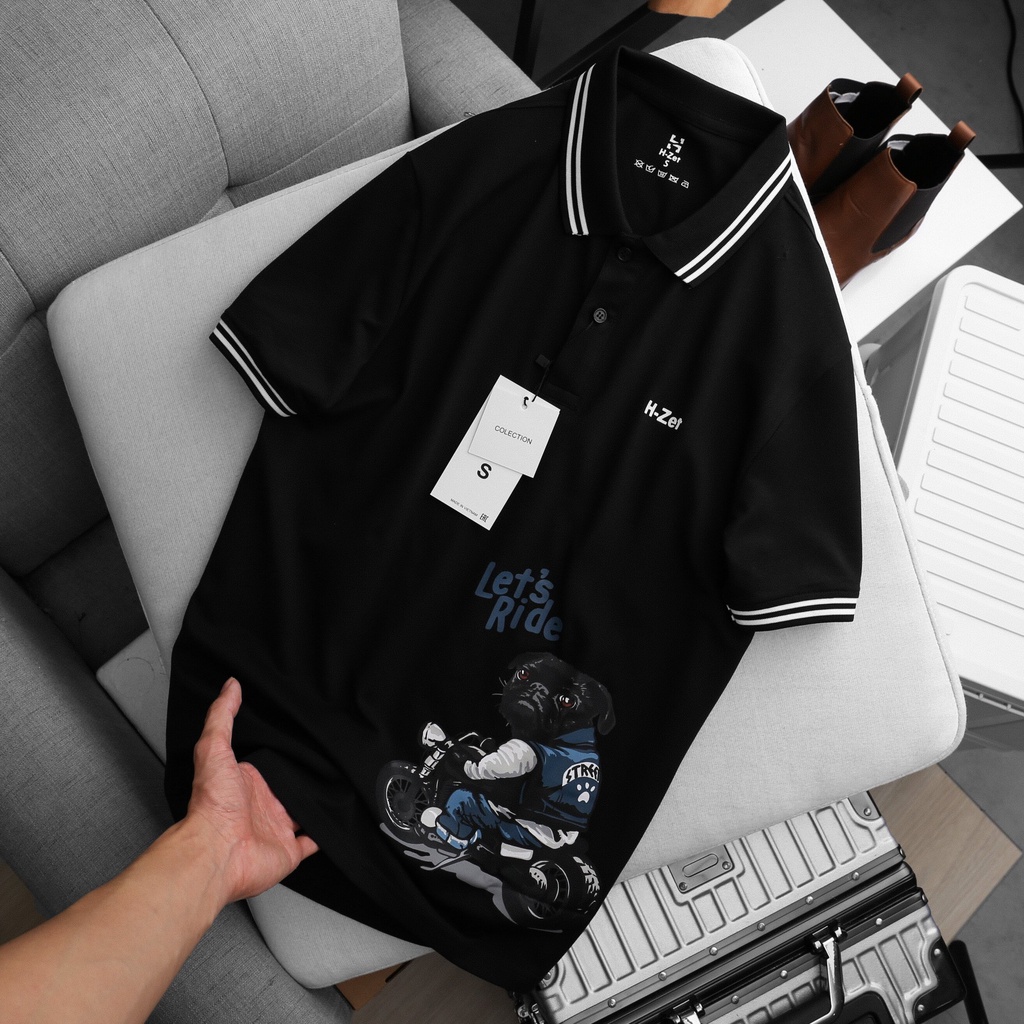 Áo Polo Nam Cổ Bẻ Let's Ride - Chất Vải Polo Cá Sấu Cao Cấp