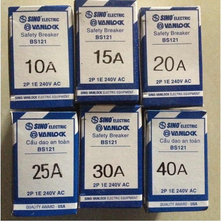 Cầu dao an toàn  BS121/10A - 15A - 20A - 25A - 30A - 40A SINO