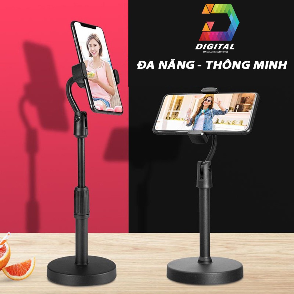 Chân Đế Để Bàn Kẹp Điện Thoại Khi Livestream, Xem Phim Xoay 360 Độ Thông Minh