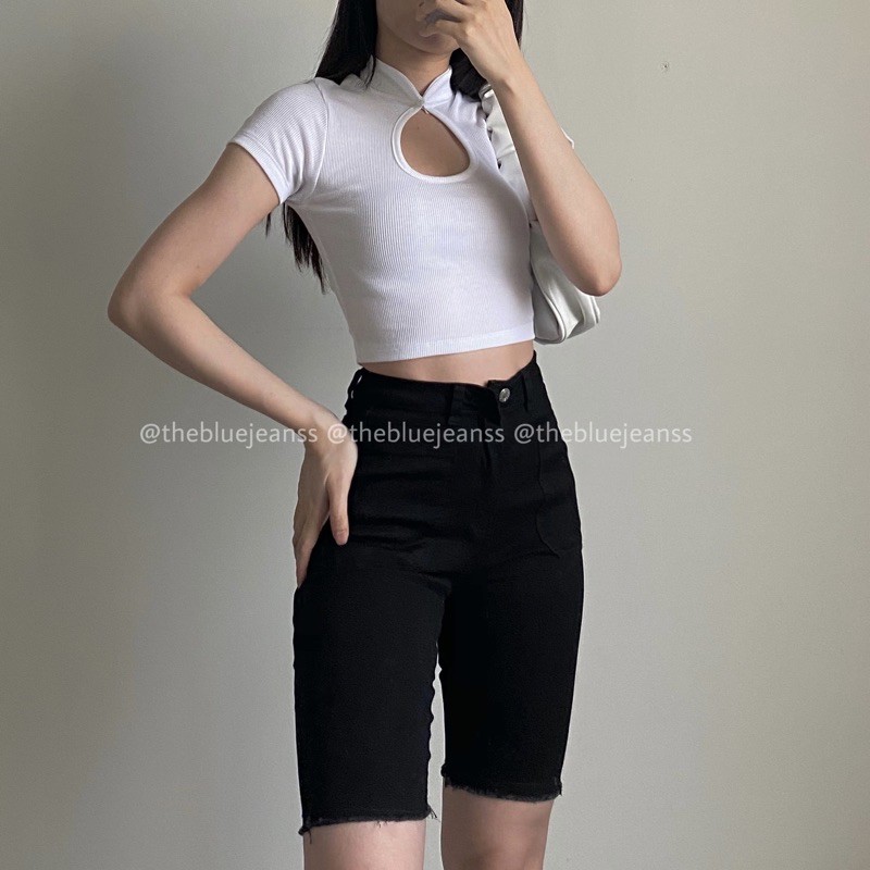 Áo Crop Cổ Tàu