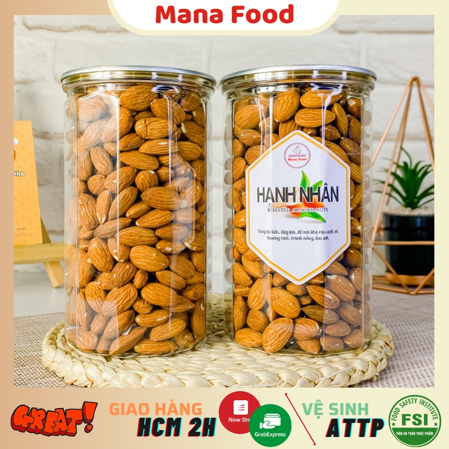 500G Lõi Hạnh Nhân Mana Food | Hàng nhập khẩu |  VSATTP - Hạt bùi - Chất lượng