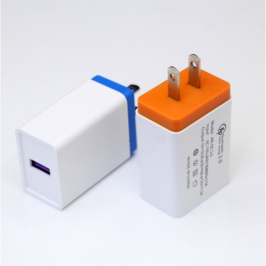 Bộ sạc nhanh Quick Charge QC 3.0 cho Samsung, iPhone, Bảo vệ ngắn mạch, Chất Liệu PC Chống Cháy Tiêu chuẩn châu âu