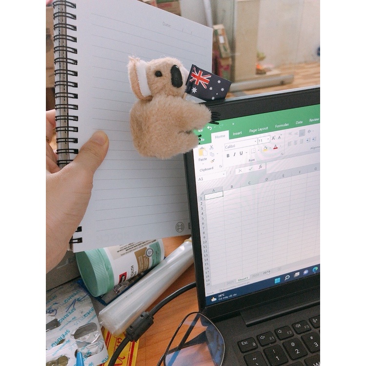 Gấu Koala mini/ Kangaroo mini móc khóa, treo tủ, trang trí laptop