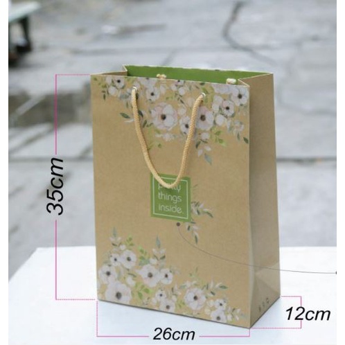 [HCM] Combo 20 giá siêu rẻ - Túi giấy giá rẻ đựng quần áo quà tặng size 35x26x12 cm (mẫu 22)