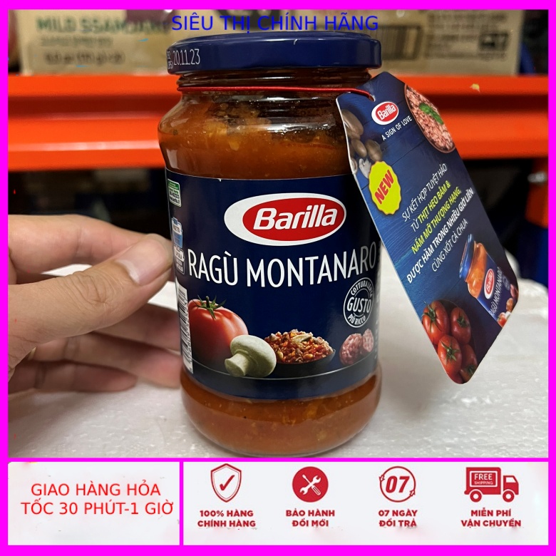 Sốt Cà Chua Ragu Montanaro vị thịt, nấm Hiệu Barilla 400g