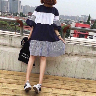 ĐẦM SUÔNG BABYDOLL PHỐI SỌC (Kèm ảnh thật)