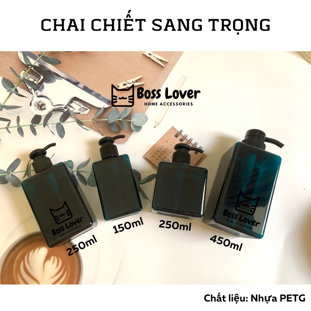 Chai chiết mỹ phẩm, dầu gội, sữa tắm, lotion màu mới sang trọng