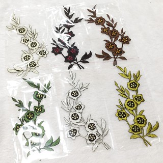 Bông thêu sẵn 3d nhiều màu trang trí áo dài váy đầm