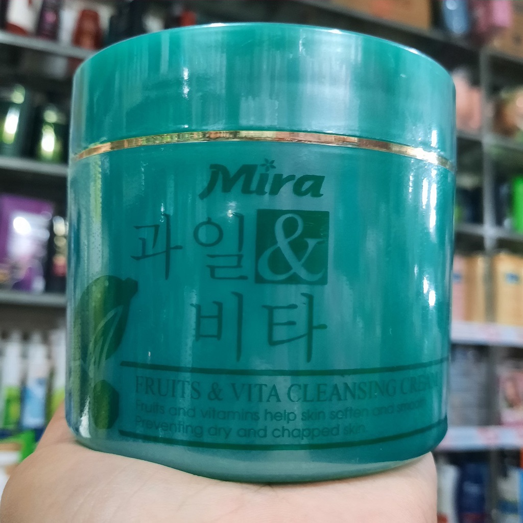 Kem massage tẩy trang MIRA xanh Fruit & Vita Cleansing Cream 300g