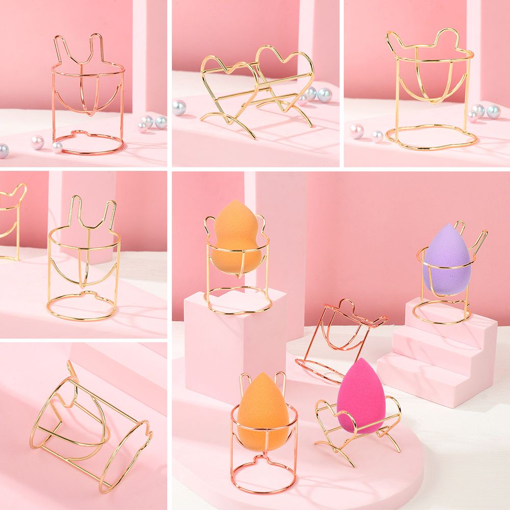 [Hàng mới về] Giá đỡ mút trang điểm hình quả trứng bằng kim loại nhiều màu sắc dành cho nữ