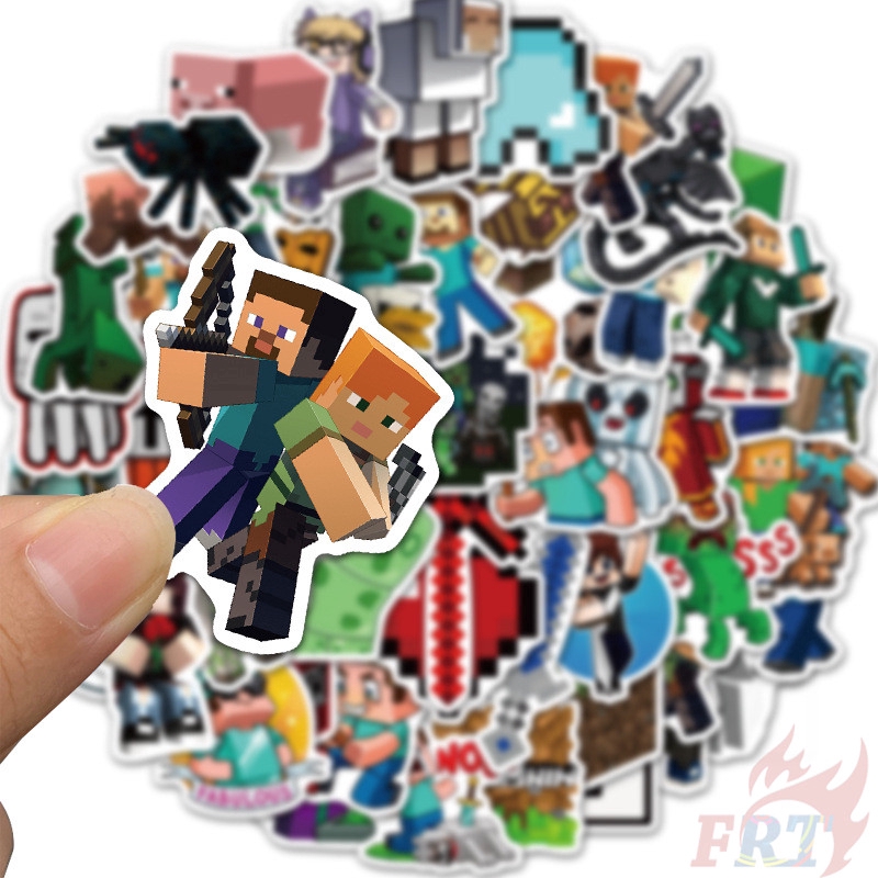 Set 50 sticker trang trí họa tiết Minecraft - Series 01 độc đáo đáng yêu