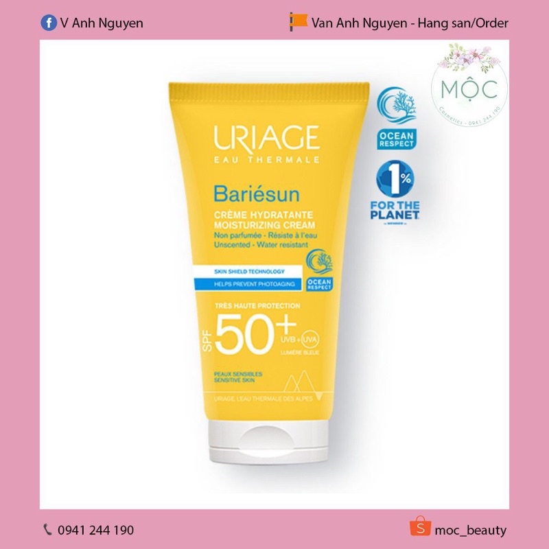 Kem chống nắng Uriage Bariesun San Parfume spf50 50ml