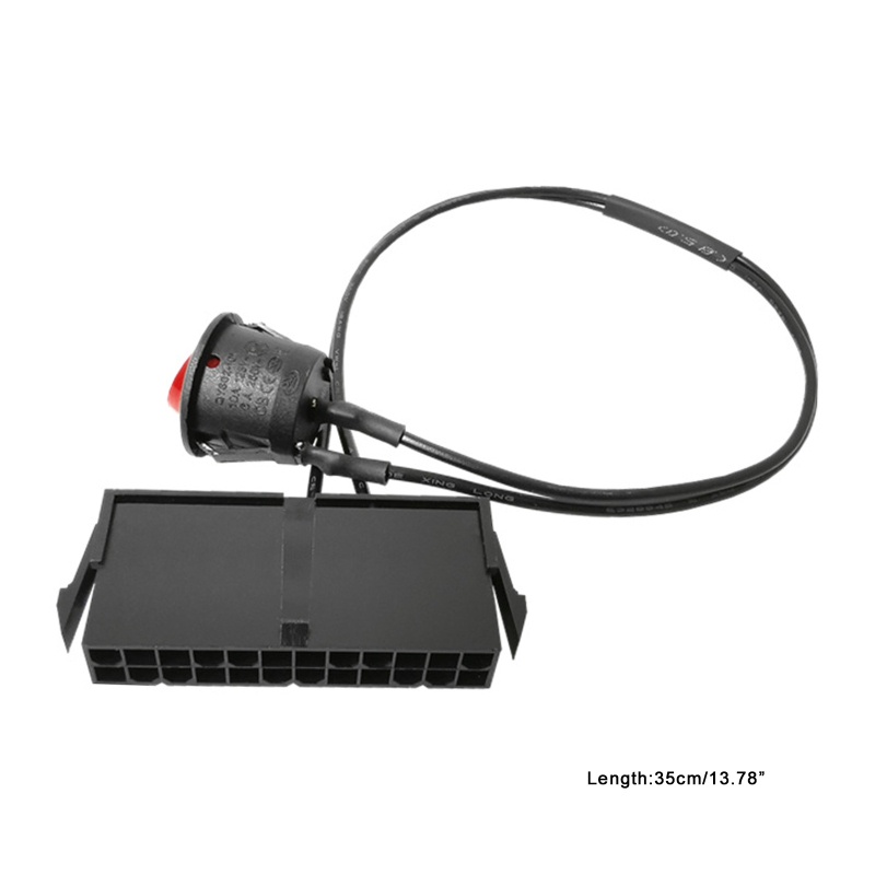 Dây Cáp Cầu Nối 24-Pin ATX PSU 24P Kiểm Tra Nguồn Điện Đèn Đỏ