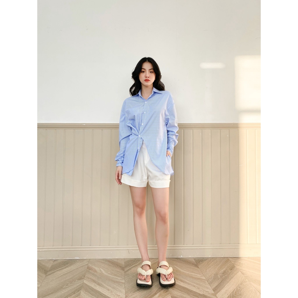 TUBYCATU | Quần short trắng xắn lai