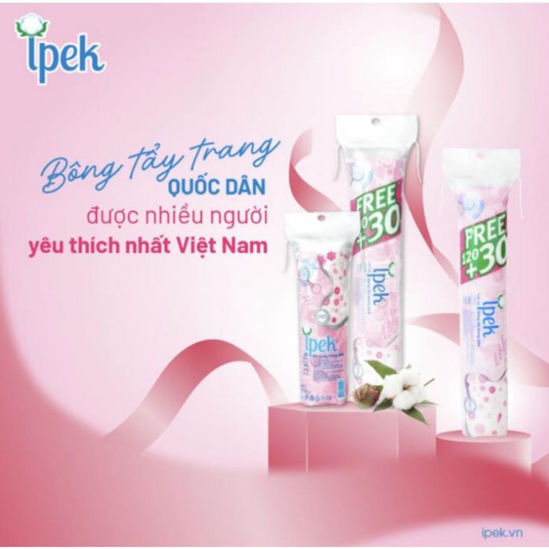 Chính hãng - Bông tẩy trang Ipek 150 miếng Date 2024