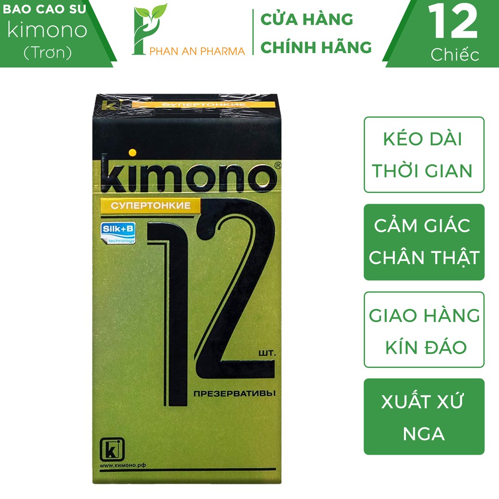 Bao cao su Kimono Nga siêu mỏng cho cảm giác chân thật mềm mại (hộp 12c) - Phan An CN355