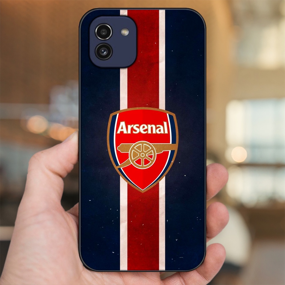 Ốp lưng Samsung A03 viền đen in hình Arsenal FC