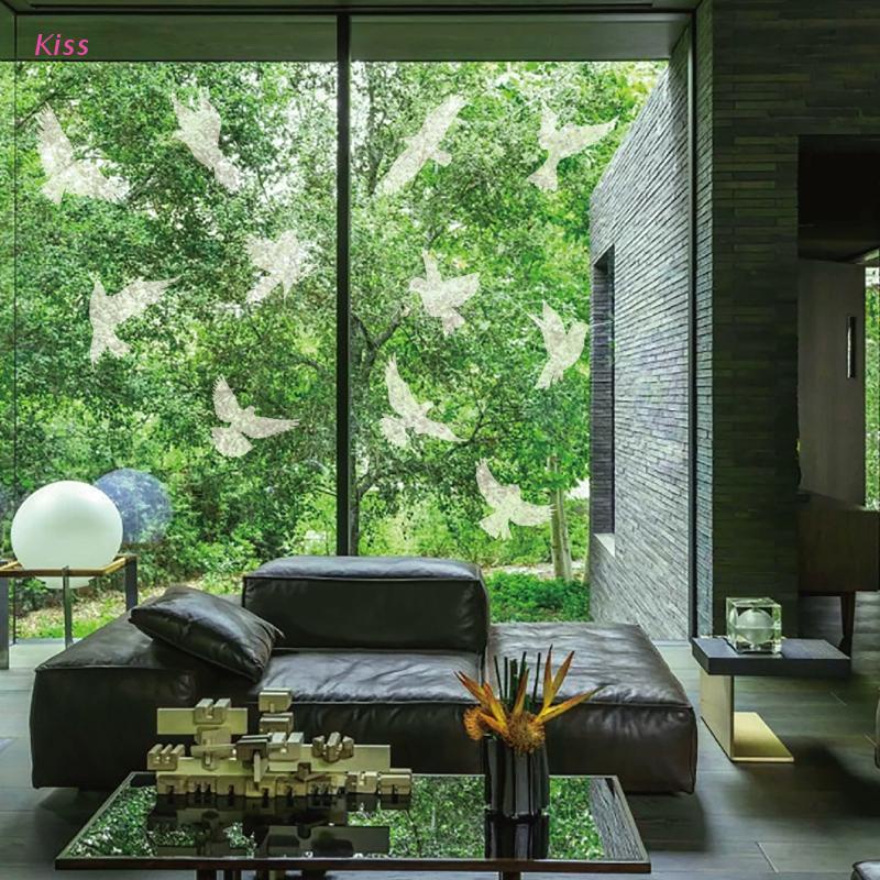 Set 4 Tờ 4 / 16 Miếng Dán Cửa Kính / Cửa Sổ / Cửa Ra Vào / Văn Phòng Chống Va Chạm In Họa