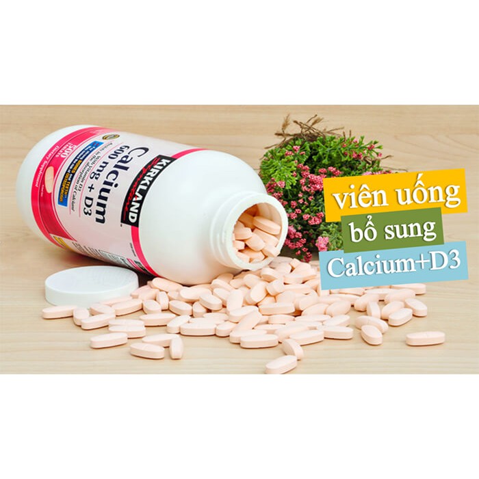 Viên Uống Bổ Sung Canxi Kirkland Calcium 600mg + D3 - Hộp 500 Viên | BigBuy360 - bigbuy360.vn