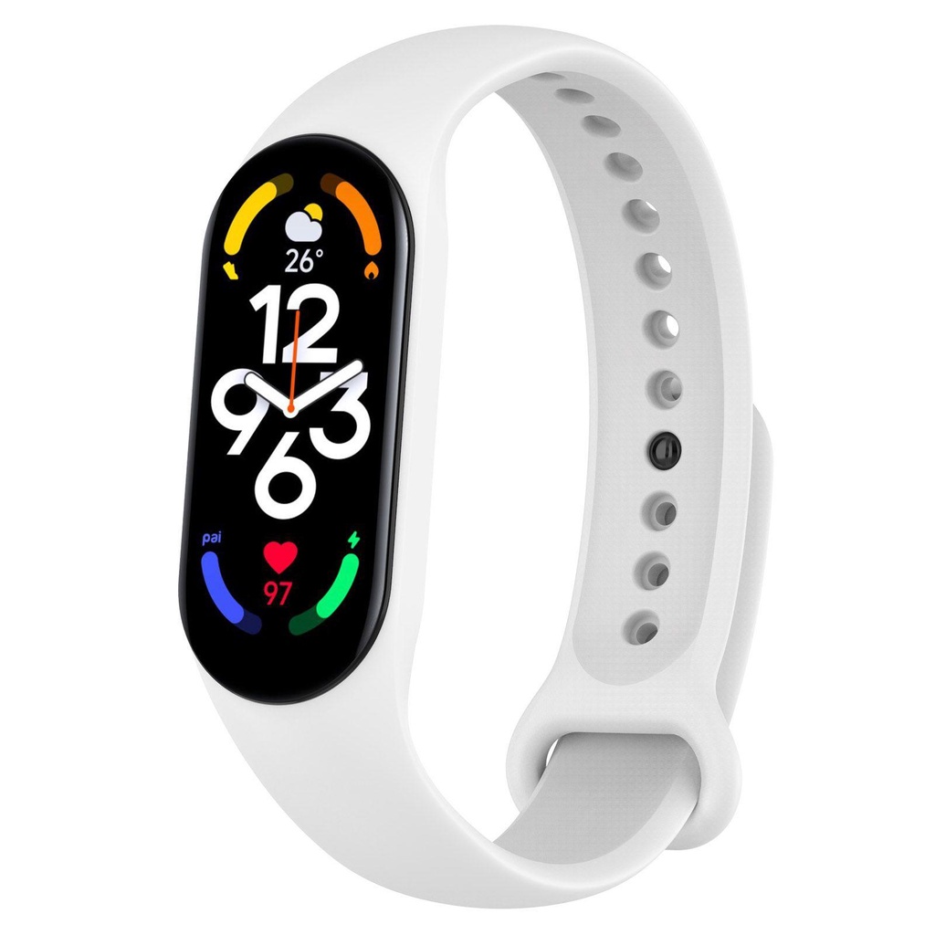 MYRONGVN Dây Đeo Thay Thế Chất Liệu Silicon Màu Trơn Cho Xiaomi Mi Band 7