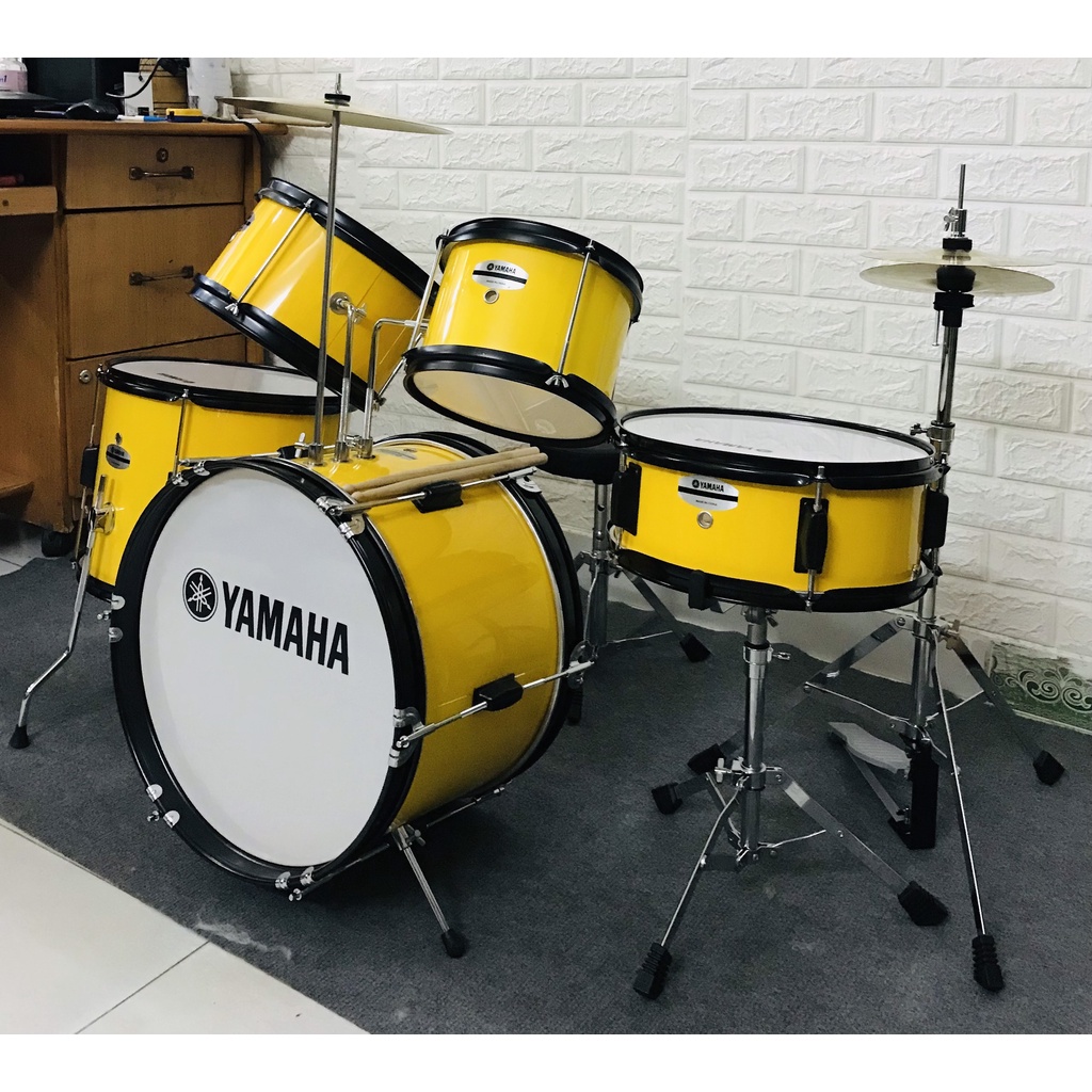 Trống jazz trẻ em Yamaha màu vàng