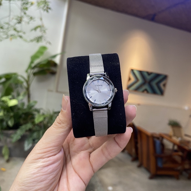 Đồng hồ nữ mặt tròn đẹp rẻ dây kim loại chính hãng chống nước - ST17