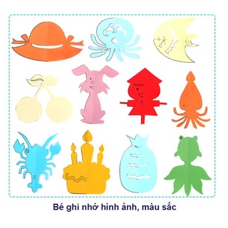 Đồ chơi Bộ cắt giấy thủ công 96 tờ tặng kéo Luyện cho bé sự khéo tay và sáng tạo