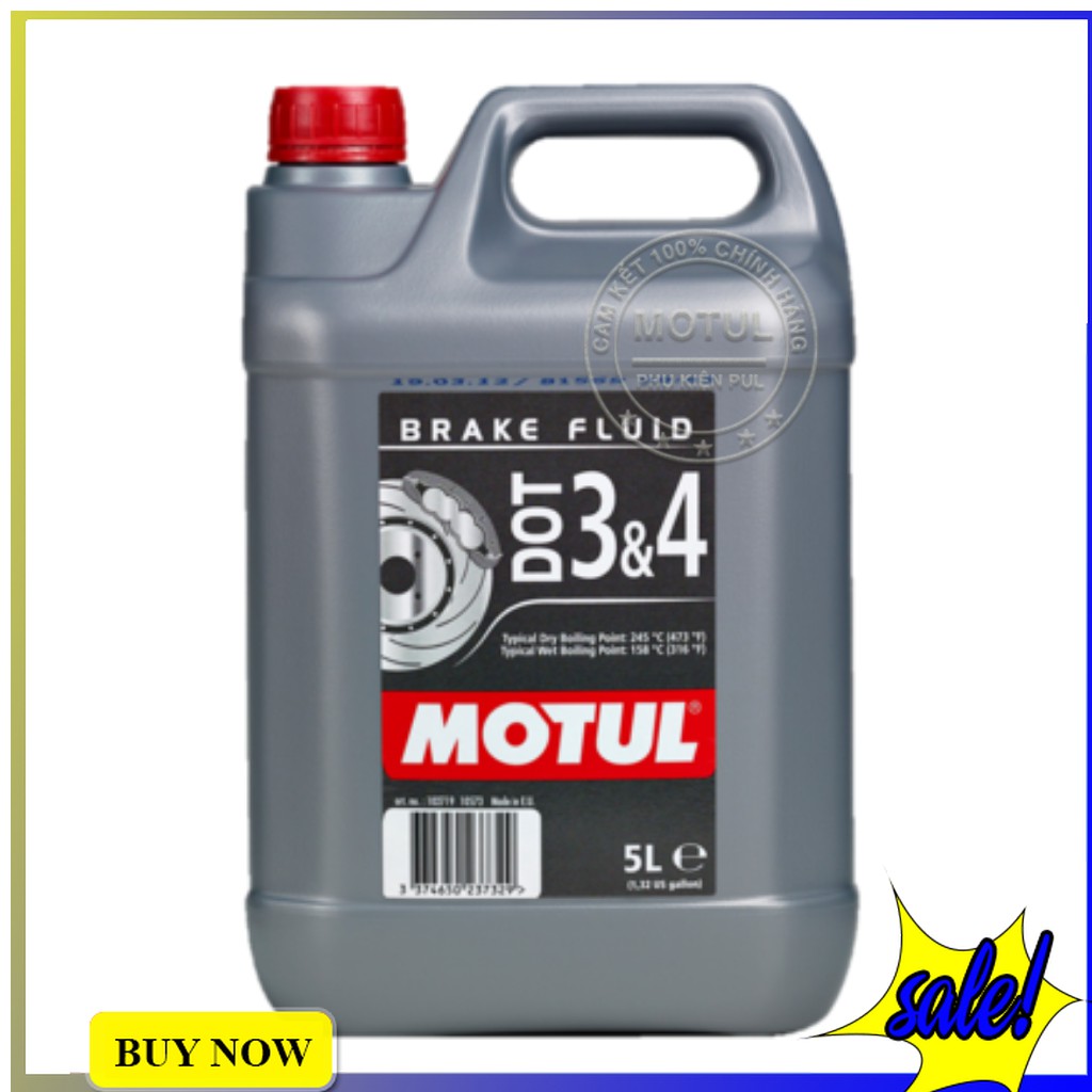 Dầu Thắng Xe Hơi/Xe Máy Motul Brake Fluid Dot 3&amp;4 500ml Hàng Chính Hãng - MTDT01