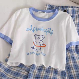Set quần áo kẻ xanh ( có bán lẻ )