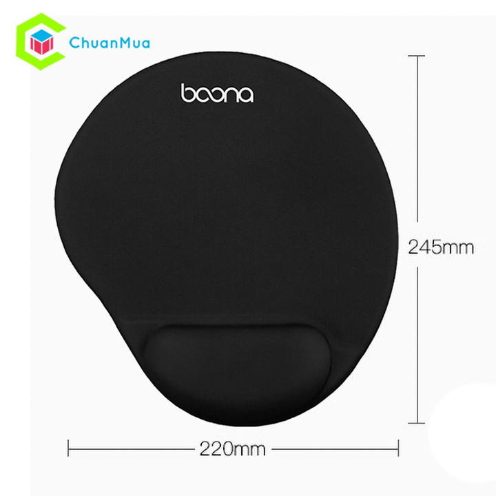 Tấm Lót Chuột Máy Tính Có Đệm Kê Cổ Tay Silicon ( Lót Chuột Trơn, Văn Phòng, Chơi Game) | Mouse Pad Boona