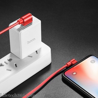 Cáp Sạc Nhanh Iphone Chữ L Chính Hãng Hoco U37 3M Chân Lightning hợp kim kẽm dây bện TPE HÀNG TỐT