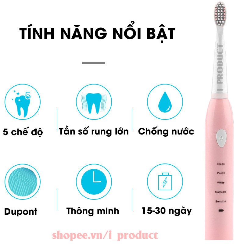 [Mã FMCGLOC giảm 5% đơn 250K] Bàn chải điện Sonic X1 chăm sóc răng toàn diện bằng công nghệ sóng âm theo tiêu chuẩn USA | WebRaoVat - webraovat.net.vn