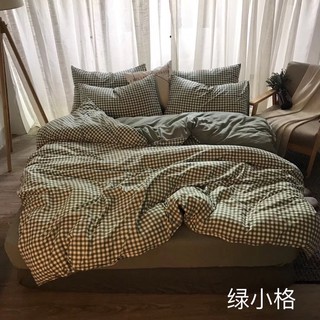 Bộ chăn - drap và 2 áo gối cotton đũi