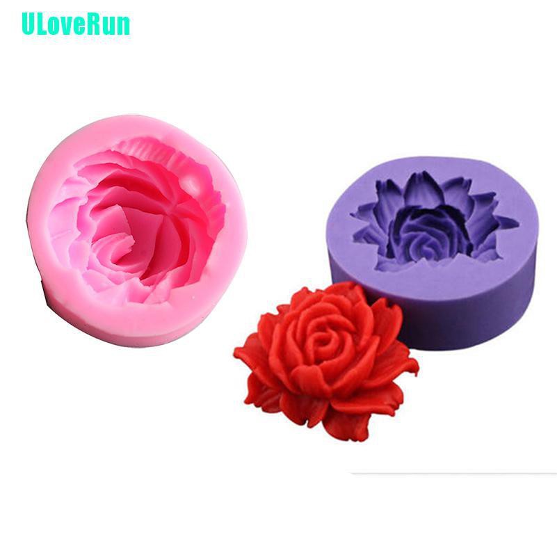 Khuôn Silicone Tạo Hình Hoa Hồng 3D Trang Trí Bánh