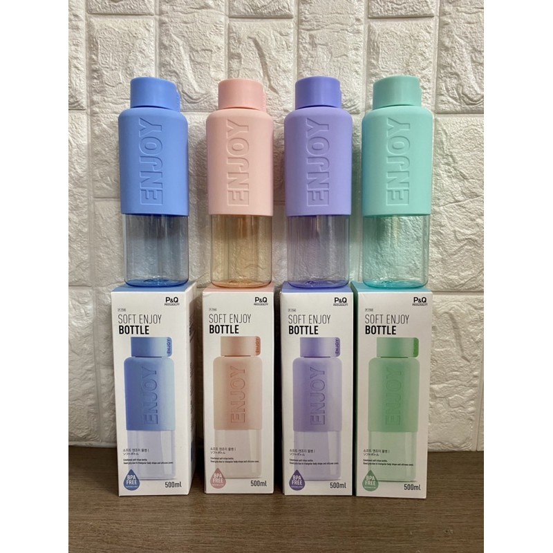 Bình nước nhựa Soft Enjoy Lock&Lock P-1740 dung tích 500ml có 4 màu pastel - TRUCANHSG