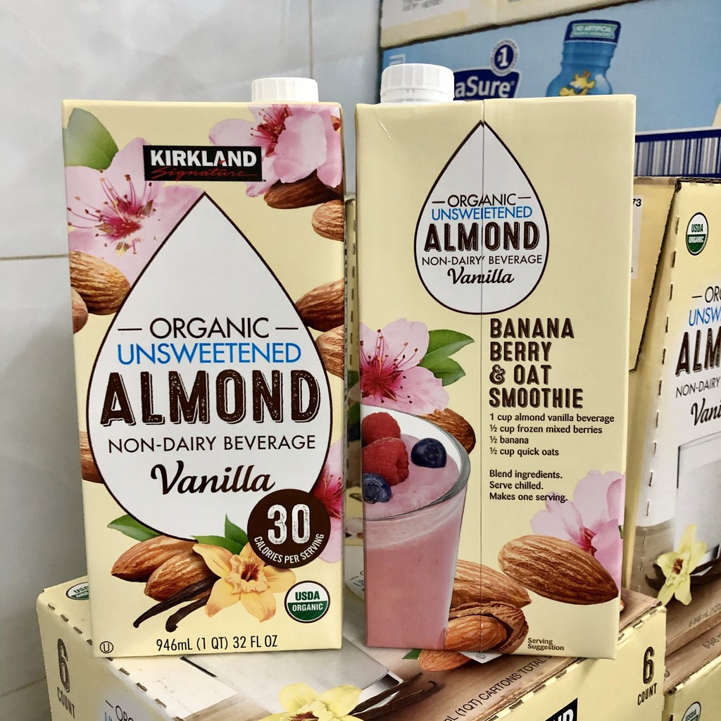 { SALE221 } ❤️ [Hàng Mỹ, Date 6/2021] Sữa Hạnh Nhân Organic Almond KHÔNG ĐƯỜNG Mỹ, Hộp Giấy 1 Lít ( Hàng NEW )